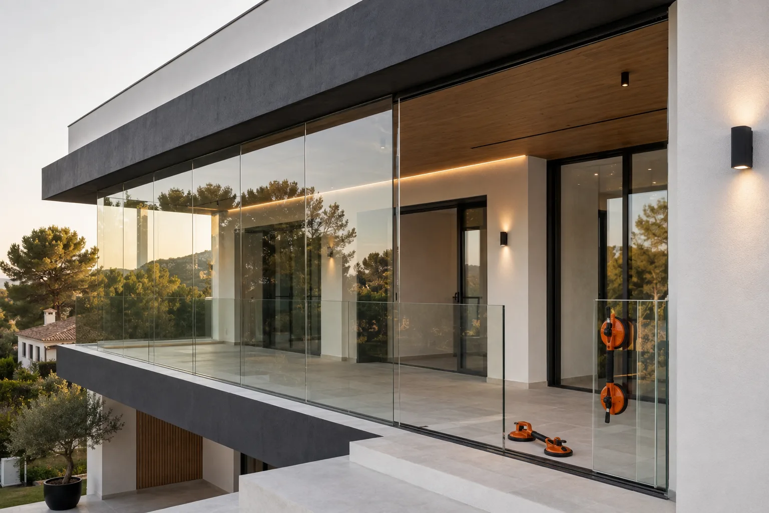 Enclosed balcony space in a Valencia apartment