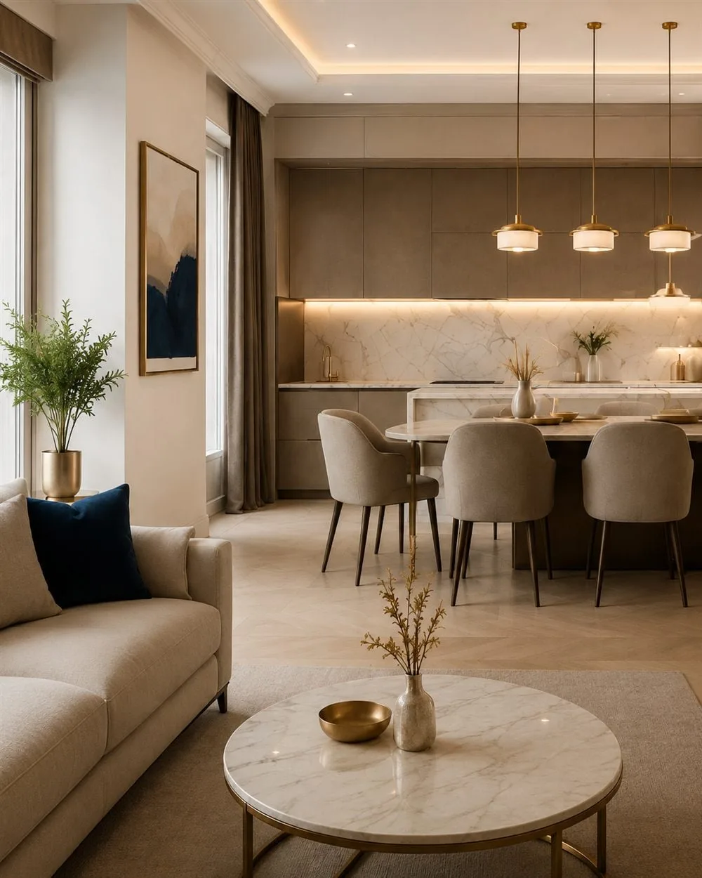 Interior finishing detail in a renovated apartment in Valencia