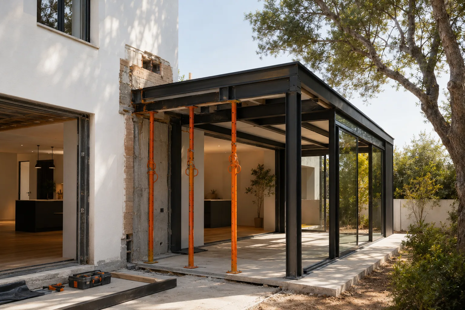 New room added to a house extension in Valencia