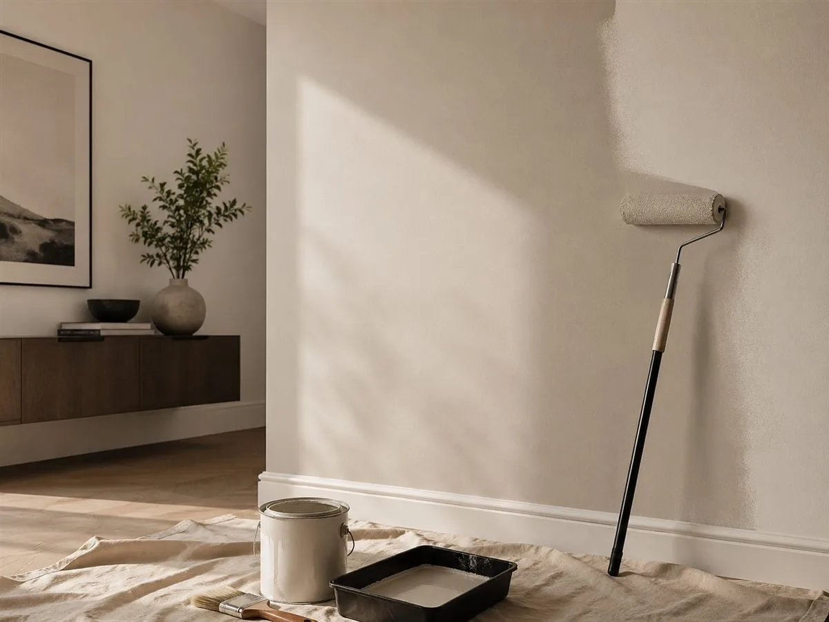 Interior wall painting and decorating service in a Valencia home