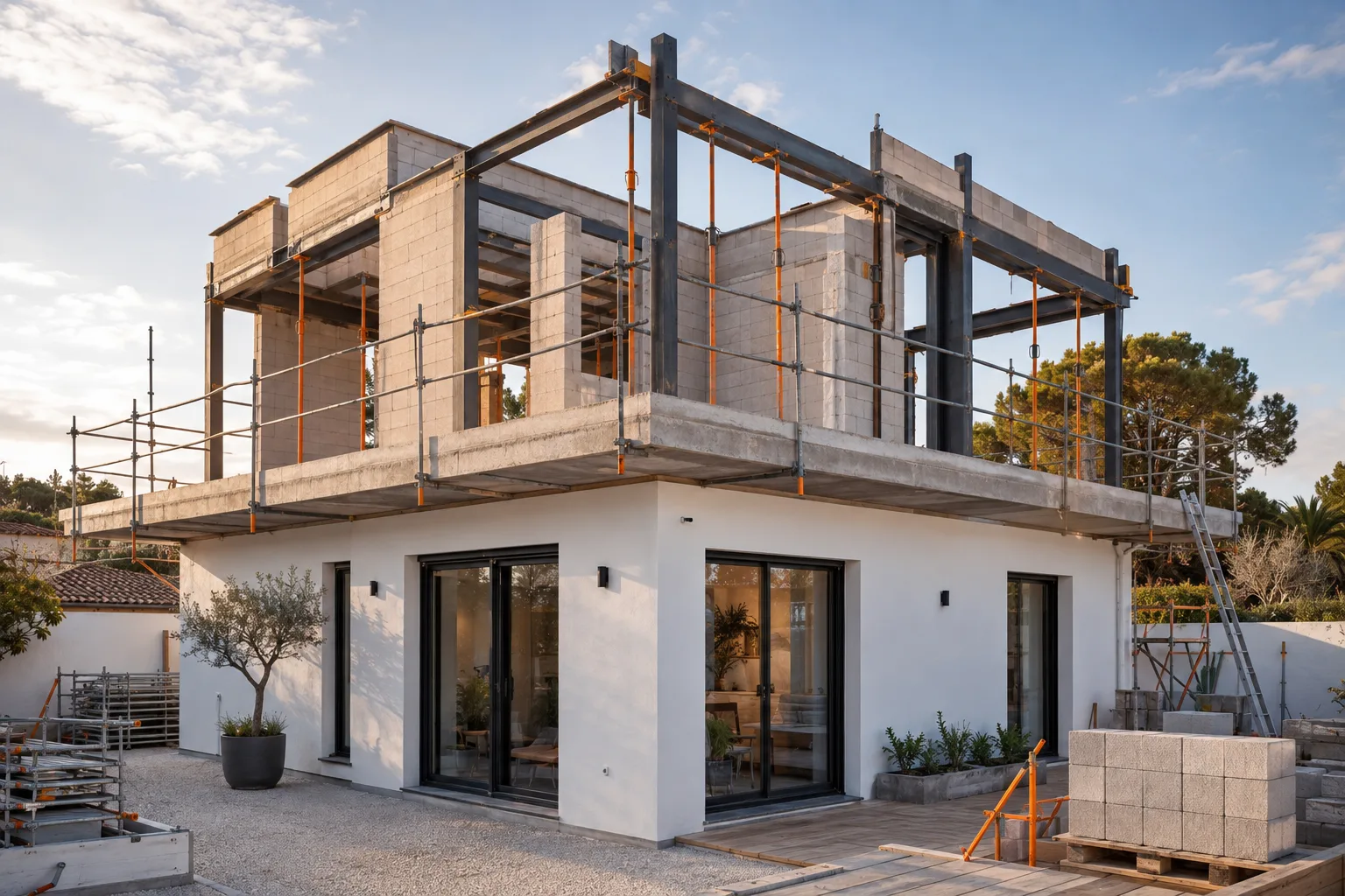 Room on a newly added second storey in a Valencia house