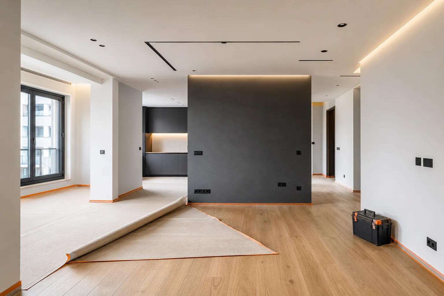Turnkey renovated apartment living room in Valencia